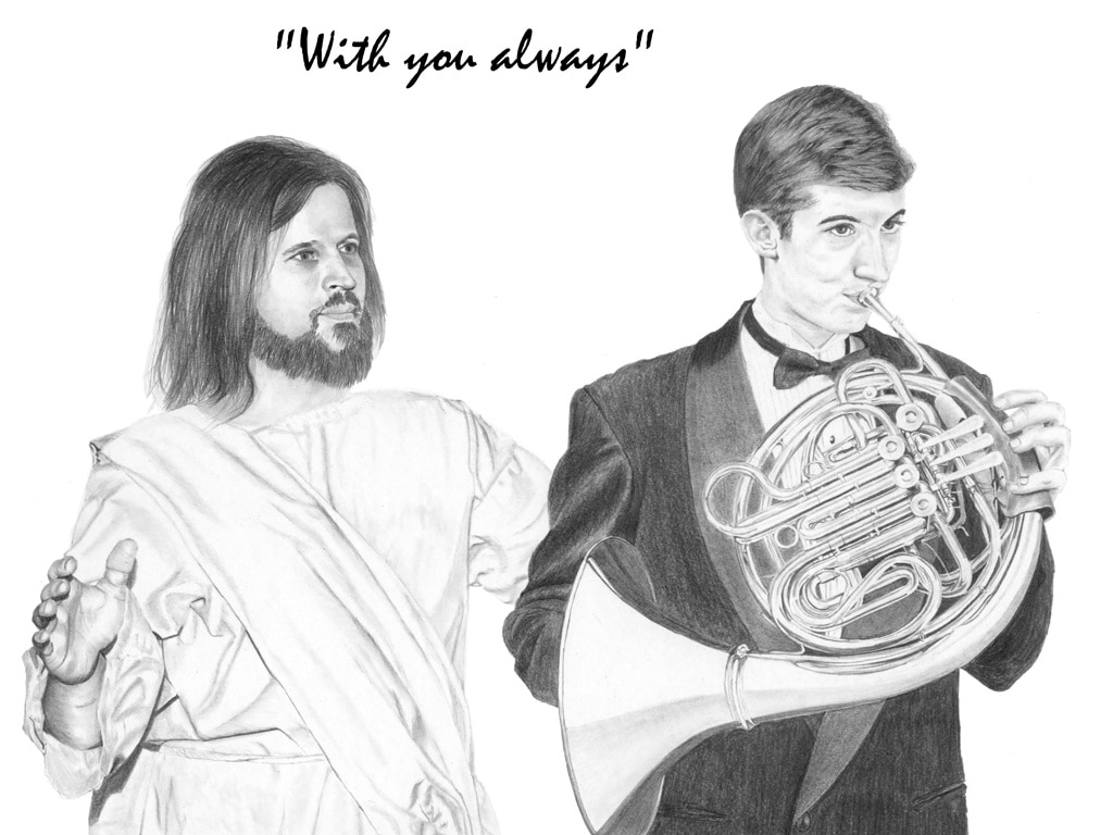 Jesus with French Horn Player Turnback To God